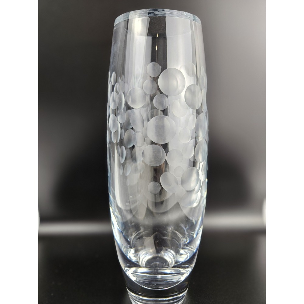 Bohemia Crystal Vase‎ Inverted Bubbles Czech Republic Original Box Elegant! - Picture 11 of 15